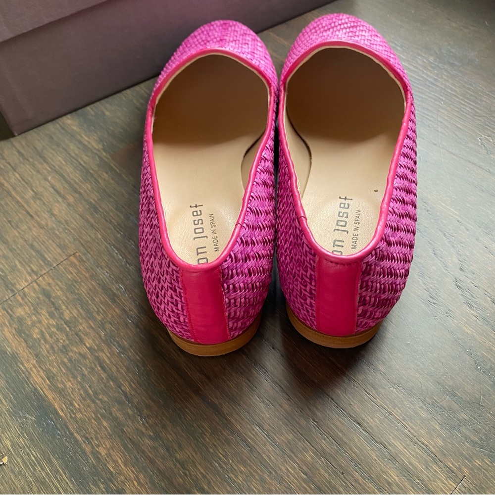 Jon Josef Womens Gatsby Pink Woven Flats Sz 8m - image 2